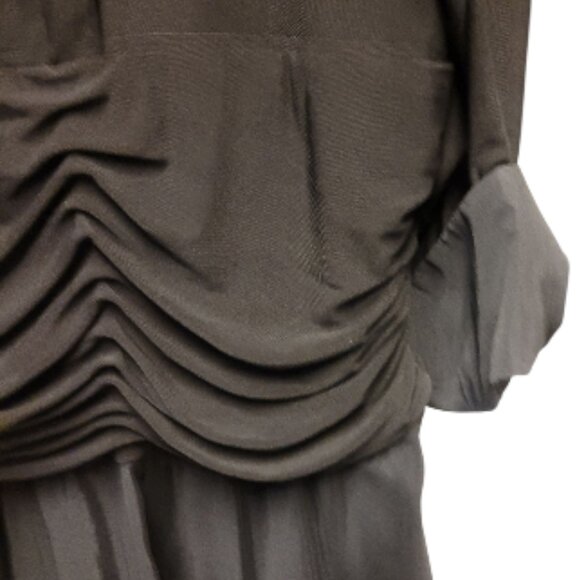 Jessica Howard Black Embellished Ruched Evening Dress Plus 24W EUC Lined 3X - Picture 9 of 14